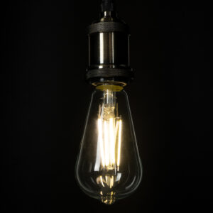 GloboStar® 99094 Λάμπα LED Long Filament E27 ST64 Αχλάδι 4W 840lm 360° AC 220-240V IP20 Φ6.4 x Υ14.5cm Φυσικό Λευκό 4000K με Διάφανο Γυαλί – Pro Series 210lm/W – A Ενεργειακή Κλάση – 3 Χρόνια Εγγύηση