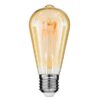 GloboStar® 99141 Λάμπα E27 ST64 Αχλάδι LED SOFT T SPIRAL FILAMENT 6W 490 lm 320° AC 85-265V Edison Retro με Μελί Γυαλί Ultra Θερμό Λευκό 2200 K Dimmable