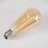 GloboStar® 99144 Λάμπα LED Soft S Spiral Filament E27 ST64 Αχλάδι 4W 280lm 360° AC 220-240V IP20 Φ6.4 x Υ14cm Ultra Θερμό Λευκό 2200K με Μελί Γυαλί – Dimmable – 3 Χρόνια Εγγύηση