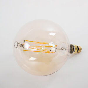 GloboStar® 99165 Λάμπα LED Long Filament E27 G200 PITAYAS Γλόμπος 8W 720lm 360° AC 220-240V IP20 Φ20 x Υ30cm Ultra Θερμό Λευκό 2200K με Μελί Γυαλί – Dimmable – 3 Χρόνια Εγγύηση