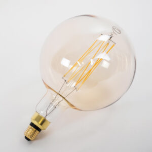 GloboStar® 99165 Λάμπα LED Long Filament E27 G200 PITAYAS Γλόμπος 8W 720lm 360° AC 220-240V IP20 Φ20 x Υ30cm Ultra Θερμό Λευκό 2200K με Μελί Γυαλί – Dimmable – 3 Χρόνια Εγγύηση