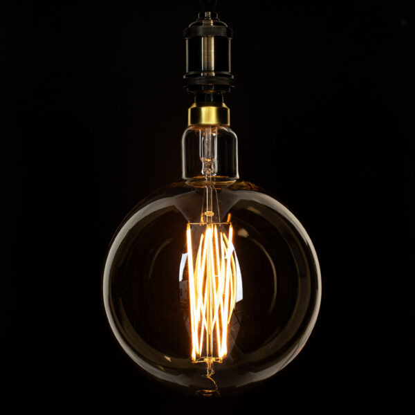 GloboStar® 99165 Λάμπα LED Long Filament E27 G200 PITAYAS Γλόμπος 8W 720lm 360° AC 220-240V IP20 Φ20 x Υ30cm Ultra Θερμό Λευκό 2200K με Μελί Γυαλί – Dimmable – 3 Χρόνια Εγγύηση