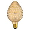 GloboStar® 99204 Λάμπα E27 SB95 MTX Strawberry DIODE HP LED String 3W 300 lm 320° AC 85-265V Edison Retro με Μελί Γυαλί Ultra Θερμό Λευκό 2200 K