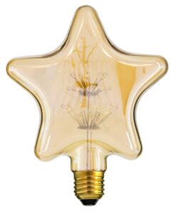 GloboStar® 99207 Λάμπα E27 S125 MTX Star DIODE HP LED String 3W 300 lm 320° AC 85-265V Edison Retro με Μελί Γυαλί Ultra Θερμό Λευκό 2200 K