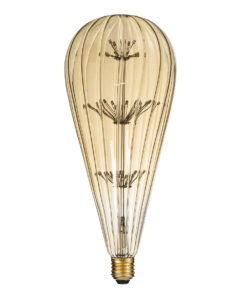 GloboStar® 99212 Λάμπα LED MTX Diode HP E27 BT125 BOMBSHELL Γλόμπος 1.8W 158lm 360° AC 220-240V IP20 Φ12.5 x Υ29cm Ultra Θερμό Λευκό 2200K με Μελί Γυαλί – Dimmable – 3 Years Warranty