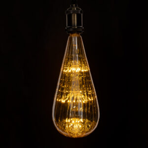 GloboStar® 99212 Λάμπα LED MTX Diode HP E27 BT125 BOMBSHELL Γλόμπος 1.8W 158lm 360° AC 220-240V IP20 Φ12.5 x Υ29cm Ultra Θερμό Λευκό 2200K με Μελί Γυαλί – Dimmable – 3 Years Warranty
