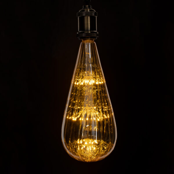 GloboStar® 99212 Λάμπα LED MTX Diode HP E27 BT125 BOMBSHELL Γλόμπος 1.8W 158lm 360° AC 220-240V IP20 Φ12.5 x Υ29cm Ultra Θερμό Λευκό 2200K με Μελί Γυαλί – Dimmable – 3 Years Warranty