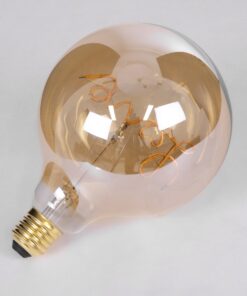 GloboStar® 99252 Λάμπα LED Ultra Thin Soft S Spiral Letter Filament E27 G125 LOVE Γλόμπος 2.4W 204lm 360° AC 220-240V IP20 Φ12.5 x Υ18cm Ultra Θερμό Λευκό 2200K με Μελί Γυαλί – Dimmable – 3 Years Warranty