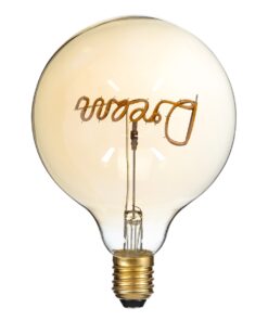 GloboStar® 99255 Λάμπα LED Ultra Thin Soft S Spiral Letter Filament E27 G125 DREAM Γλόμπος 2.4W 204lm 360° AC 220-240V IP20 Φ12.5 x Υ18cm Ultra Θερμό Λευκό 2200K με Μελί Γυαλί – Dimmable – 3 Years Warranty