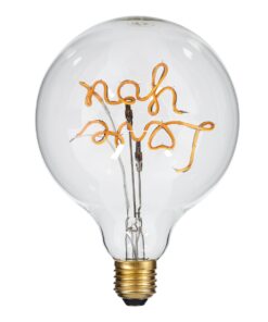 GloboStar® 99261 Λάμπα LED Ultra Thin Soft S Spiral Letter Filament E27 G125 LOVE YOU Γλόμπος 4W 340lm 360° AC 220-240V IP20 Φ12.5 x Υ18cm Ultra Θερμό Λευκό 2200K με Διάφανο Γυαλί – Dimmable – 3 Years Warranty