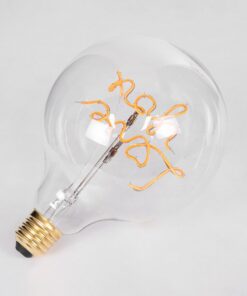 GloboStar® 99261 Λάμπα LED Ultra Thin Soft S Spiral Letter Filament E27 G125 LOVE YOU Γλόμπος 4W 340lm 360° AC 220-240V IP20 Φ12.5 x Υ18cm Ultra Θερμό Λευκό 2200K με Διάφανο Γυαλί – Dimmable – 3 Years Warranty