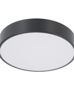 GloboStar® BURTON 61200-S Πλαφονιέρα Οροφής LED CCT 67W 7370lm 120° AC 220-240V – Εναλλαγή Φωτισμού μέσω Τηλεχειριστηρίου All In One Ψυχρό 6000k+Φυσικό 4500k+Θερμό 2700k Dimmable Φ40cm – Μαύρο – 3 Years Warranty