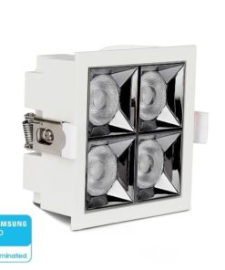 LED Φωτιστικό Χωνευτό 16W CRI>90 V-TAC PRO Samsung Chip 38° 1280lm Ψυχρό 5700K – 991