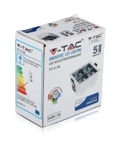LED Φωτιστικό Χωνευτό 16W CRI>90 V-TAC PRO Samsung Chip 38° 1280lm Ψυχρό 5700K – 991