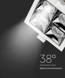 LED Φωτιστικό Χωνευτό 16W CRI>90 V-TAC PRO Samsung Chip 38° 1280lm Ψυχρό 5700K – 991