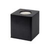 GloboStar® WOODBOX 99407 Μοντέρνο Επιτραπέζιο Φωτιστικό Πορτατίφ Μονόφωτο 1 x E27 AC220-240V με 1.35m Καλώδιο και Διακόπτη On/Off – Σώμα από Φυσικό Ξύλο – Μ7.6 x Π7.6 x Υ8.2cm – Μαύρος Έβενος – 5 Years Warranty