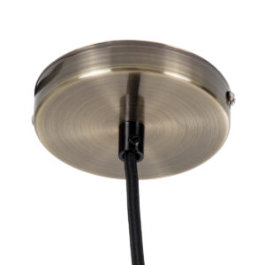 GloboStar® DOUITO 99424 Μοντέρνο Κρεμαστό Φωτιστικό Οροφής Ανάρτηση Μονόφωτο 1 x E27 AC220-240V με 1m Καλώδιο – Φ4 x Υ110cm – Μπρονζέ – 5 Years Warranty