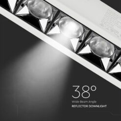 LED Φωτιστικό Χωνευτό 20W CRI>90 V-TAC PRO Samsung Chip 38° 1600lm Ψυχρό 5700K – 994