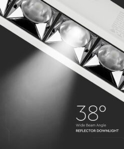 LED Φωτιστικό Χωνευτό 20W CRI>90 V-TAC PRO Samsung Chip 38° 1600lm Ψυχρό 5700K – 994