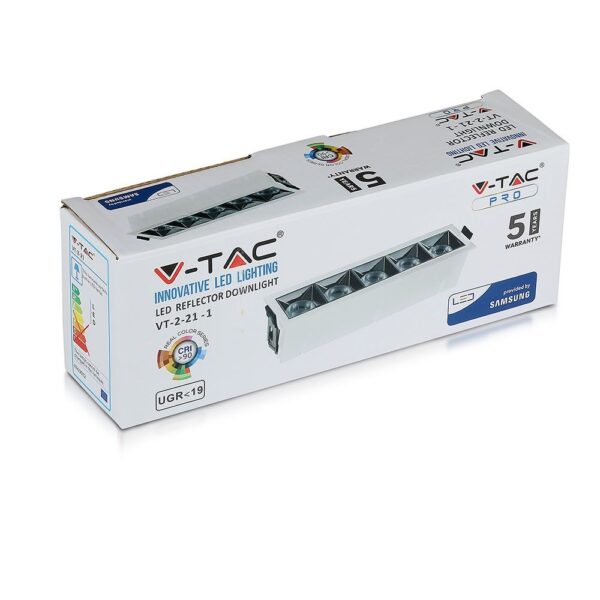 LED Φωτιστικό Χωνευτό 20W CRI>90 V-TAC PRO Samsung Chip 38° 1600lm Ψυχρό 5700K – 994