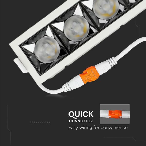 LED Φωτιστικό Χωνευτό 20W CRI>90 V-TAC PRO Samsung Chip 38° 1600lm Ψυχρό 5700K – 994