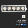 LED Φωτιστικό Χωνευτό 20W CRI>90 V-TAC PRO Samsung Chip 38° 1600lm Ψυχρό 5700K – 994