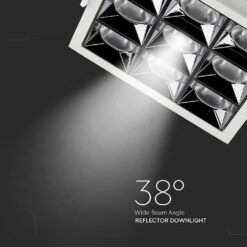 LED Φωτιστικό Χωνευτό 36W CRI>90 V-TAC PRO Samsung Chip 38° 2880lm Ψυχρό 5700K – 997