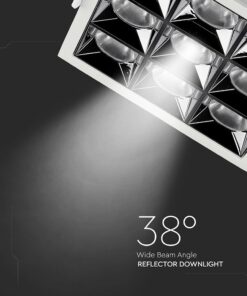 LED Φωτιστικό Χωνευτό 36W CRI>90 V-TAC PRO Samsung Chip 38° 2880lm Ψυχρό 5700K – 997