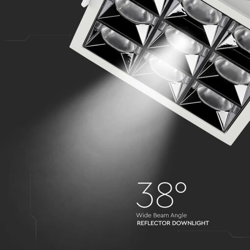 LED Φωτιστικό Χωνευτό 36W CRI>90 V-TAC PRO Samsung Chip 38° 2880lm Ψυχρό 5700K – 997