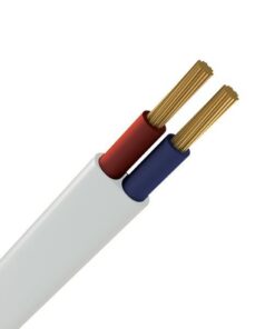 ΚΑΛΩΔΙΟ ΕΥΚΑΜΠΤΟ ΟΒΑΛ H05V2V2-F 2X0,75mm² ΛΕΥΚΟ (100m/roll) EUROLAMP – 150-19002