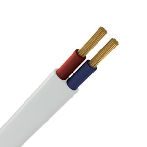 ΚΑΛΩΔΙΟ ΕΥΚΑΜΠΤΟ ΟΒΑΛ H05V2V2-F 2X0,75mm² ΛΕΥΚΟ (100m/roll) EUROLAMP – 150-19002