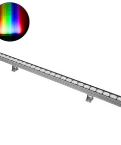 GloboStar® WASHER-JAVIA 90557 Μπάρα Φωτισμού Wall Washer LED 48W 3840lm 5° DC 24V Αδιάβροχο IP67 Μ100 x Π5.2 x Υ3.6cm (Υ8.5 με Βάση) Πολύχρωμο RGBW DMX512 – Γκρι Ανθρακί – 3 Χρόνια Εγγύηση