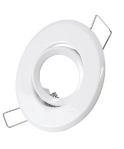 GloboStar® DELTA 77800 Χωνευτό Κινούμενο Στρόγγυλο Σποτ Οροφής για Λάμπα MR11 με Βάση GU5.3 ή GU10 – IP20 – Μεταλλικό – Φ70 x Υ21mm – Λευκό – 5 Χρόνια Εγγύηση