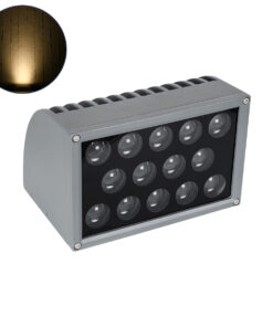 GloboStar® FLOOD-DENA 90487 Επιτοίχιος Προβολέας Wall Washer για Φωτισμό Κτιρίων – Απλίκα & Δαπέδου LED 30W 2700lm 5° DC 24V Αδιάβροχο IP67 Μ18.5 x Π13 x Υ12cm Θερμό Λευκό 2700K – Γκρι Ανθρακί – 3 Years Warranty