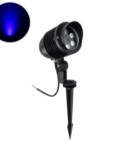 GloboStar® TREELIGHT-LINA 90655 Σποτ Φωτισμού Ειδικό για Φυτά – Δέντρα με Βάση Κήπου / Καρφωτό LED 6W 600lm 30° DC 24V Αδιάβροχο IP65 Μ10.5 x Π18 x Υ40cm Μπλε – Γκρι Ανθρακί – 3 Years Warranty