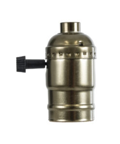 GloboStar® 78964 Ντουί Vintage Industrial Retro E27 με Διακόπτη ON/OFF – Μπρούτζινο – Μ5.5 x Π3.6 x Υ7cm