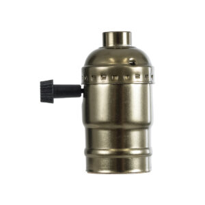 GloboStar® 78964 Ντουί Vintage Industrial Retro E27 με Διακόπτη ON/OFF – Μπρούτζινο – Μ5.5 x Π3.6 x Υ7cm