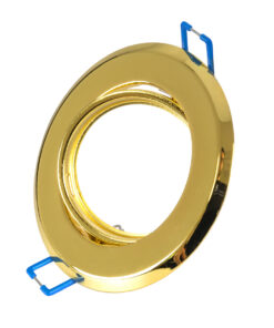 GloboStar® DELTA 77818 Χωνευτό Κινούμενο Στρόγγυλο Σποτ Οροφής για Λάμπα MR16 με Βάση GU5.3 ή GU10 – IP20 – Μεταλλικό – Φ92 x Υ28mm – Χρυσό Πλατίνα – 5 Χρόνια Εγγύηση