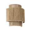 GloboStar® MABANA 02322 Boho Φωτιστικό Τοίχου – Απλίκα Μονόφωτο 1 x E27 AC 220-240V IP20 – Μ23 x Π11 x Υ25cm – Μπεζ Λεπτό Σχοινί Τριχιά Πλέγμα – 5 Χρόνια Εγγύηση