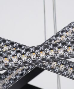 GloboStar® DIAMOND TRIO 61140-DECO Κρεμαστό Φωτιστικό Δαχτυλίδι-Κύκλος LED CCT 150W 18379lm 360° AC 220-240V – Εναλλαγή Φωτισμού μέσω Τηλεχειριστηρίου All In One Ψυχρό 6000k+Φυσικό 4500k+Θερμό 2700k Dimmable Φ60+80+100cm – Μαύρο – 3 Years Warranty