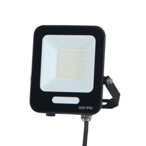 ΠΡΟΒΟΛΕΑΣ LED SMD 30W ΜΑΥΡΟΣ IP66 3000K PLUS EUROLAMP – 147-69008
