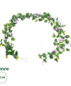 GloboStar® Artificial Garden MORNING GLORY GARLAND 21152 Τεχνητή Διακοσμητική Γυρλάντα Ορτανσίας Φ20 x Υ230cm Σετ 2 τεμαχίων