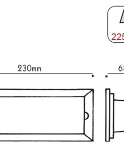 Φωτιστικό Τοίχου Χωνευτό Διαδρόμων/Σκαλοπατιών1xE27 Αλουμινίου με Γρίλιες Γκρι 10x23cm Ματ Γυαλί IP54 ACA – AC.045GL63GDS