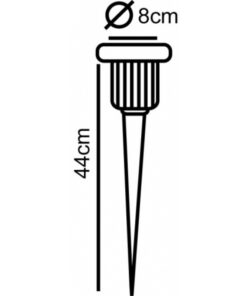 Φωτιστικό Σποτ Κήπου Καρφί 1xE27 Ενισχυμένο Πλαστικό Μαύρο 44cm ACA – AC.045GL77
