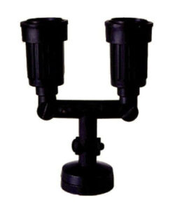 Φωτιστικό Σποτ Τοίχου Κήπου 2xE27 Ενισχυμένο Πλαστικό Μαύρο 22cm ACA – AC.045GL78