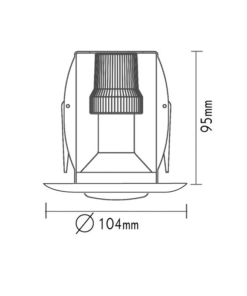 Βάση Σποτ R50 E14 Χωνευτή Στρογγυλή Σταθερή Μαύρη ACA – AC.045R50BMS