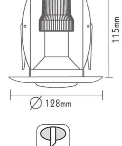 Βάση Σποτ R63 E27 Χωνευτή Στρογγυλή Σταθερή Γκρι ACA – AC.045R63GDS