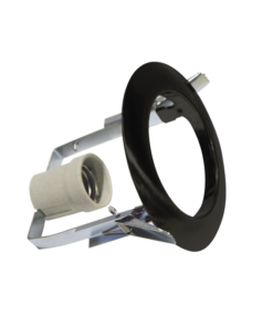 Βάση Σποτ R80 E27 Χωνευτή Στρογγυλή Σταθερή Μαύρη ACA – AC.045R80BMS