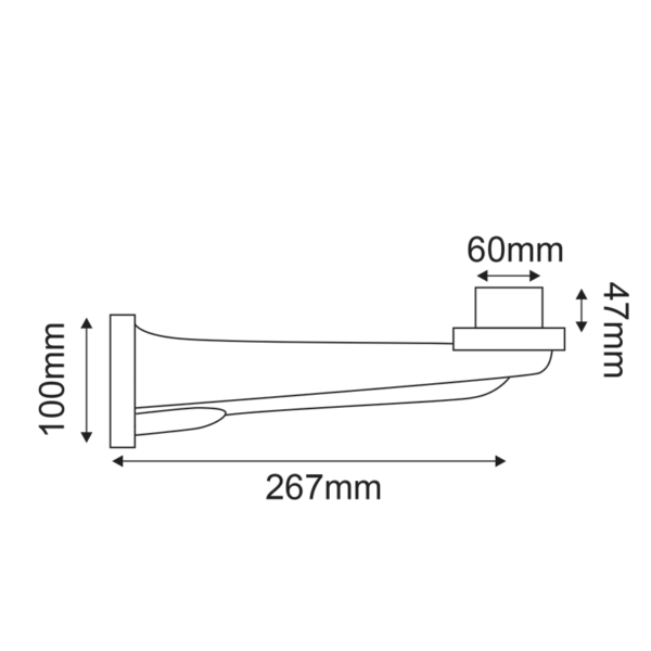 ΒΑΣΗ ΤΟΙΧΟΥ ΜΠΑΛΑΣ 26,7CM                    Φ30,Φ40 ACA - AC.28032