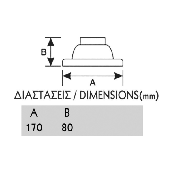 ΒΑΣΗ ΚΟΛΩΝΑΣ 17cm x 8cm P.C ACA - AC.NFWA1